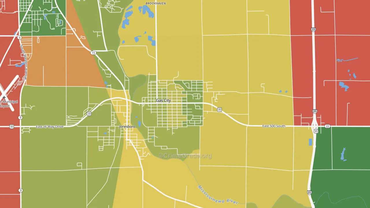 46933, IN Map of Theft Rates