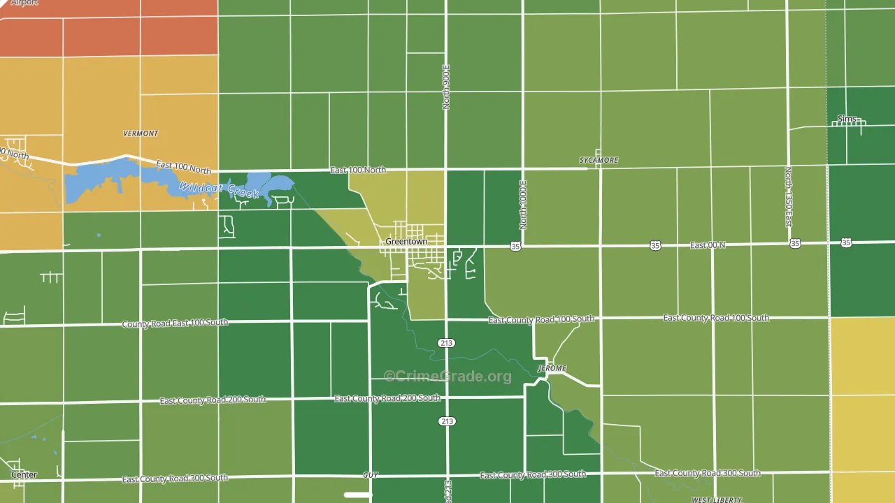 46936, IN Map of Theft Rates