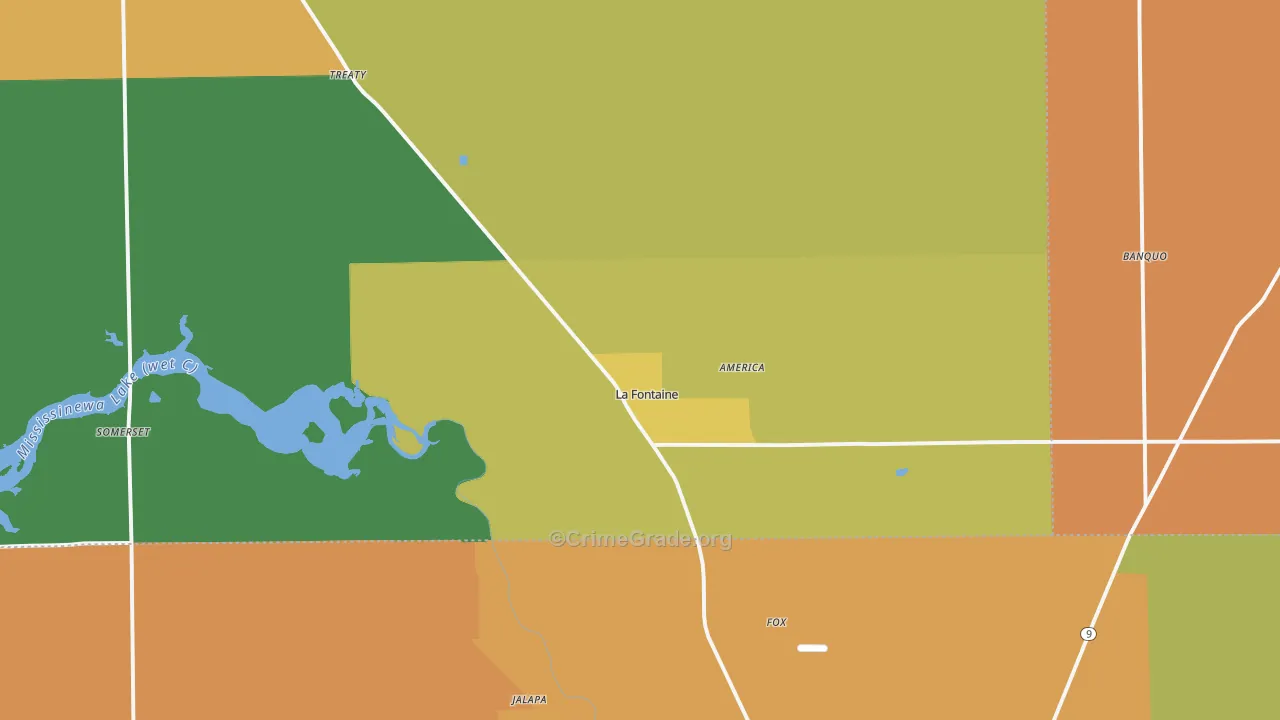 46940, IN Map of Theft Rates