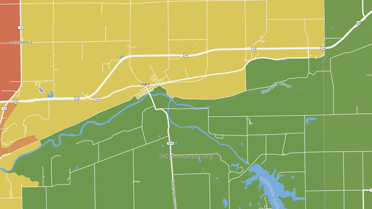 46941, IN Map of Theft Rates