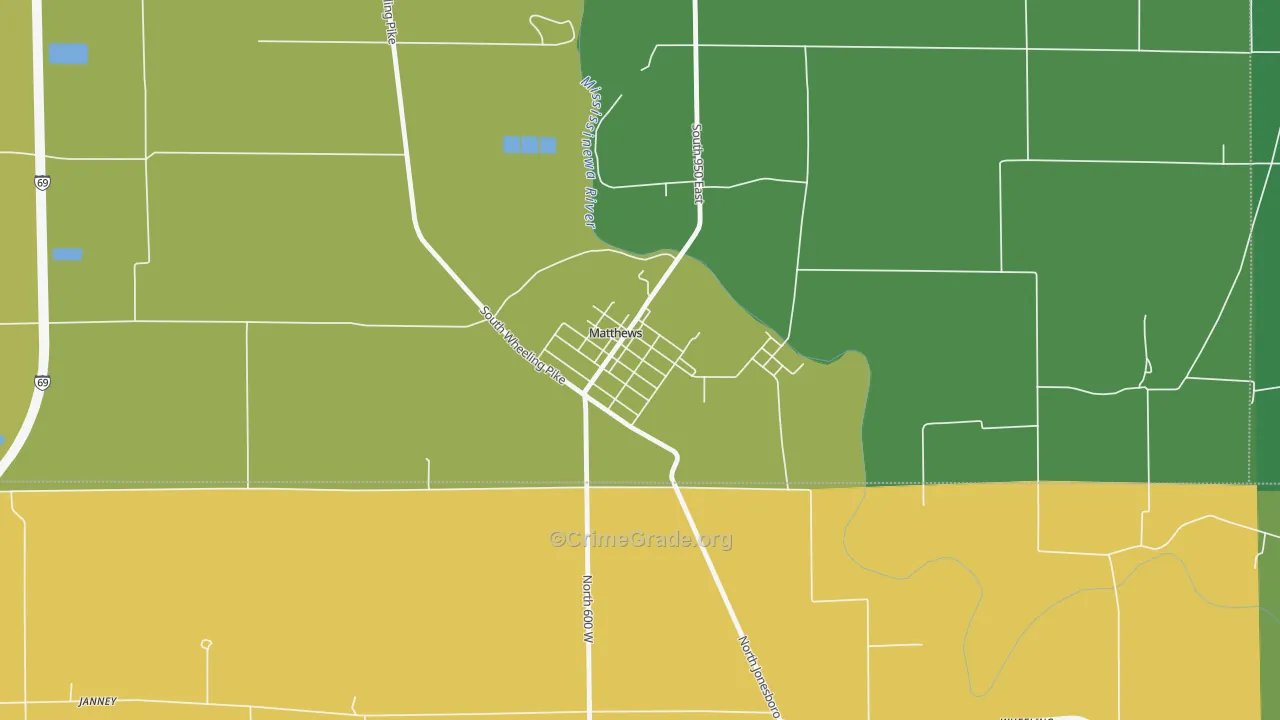 46957, IN Map of Theft Rates