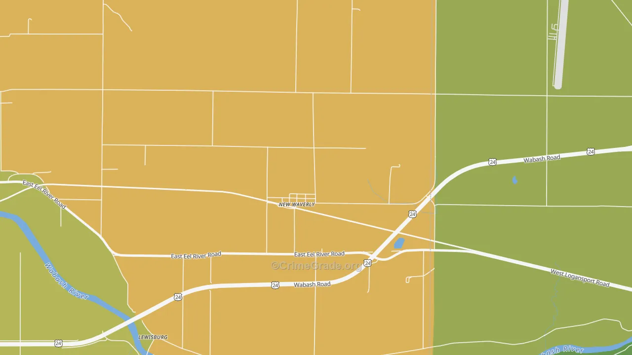 46961, IN Map of Theft Rates