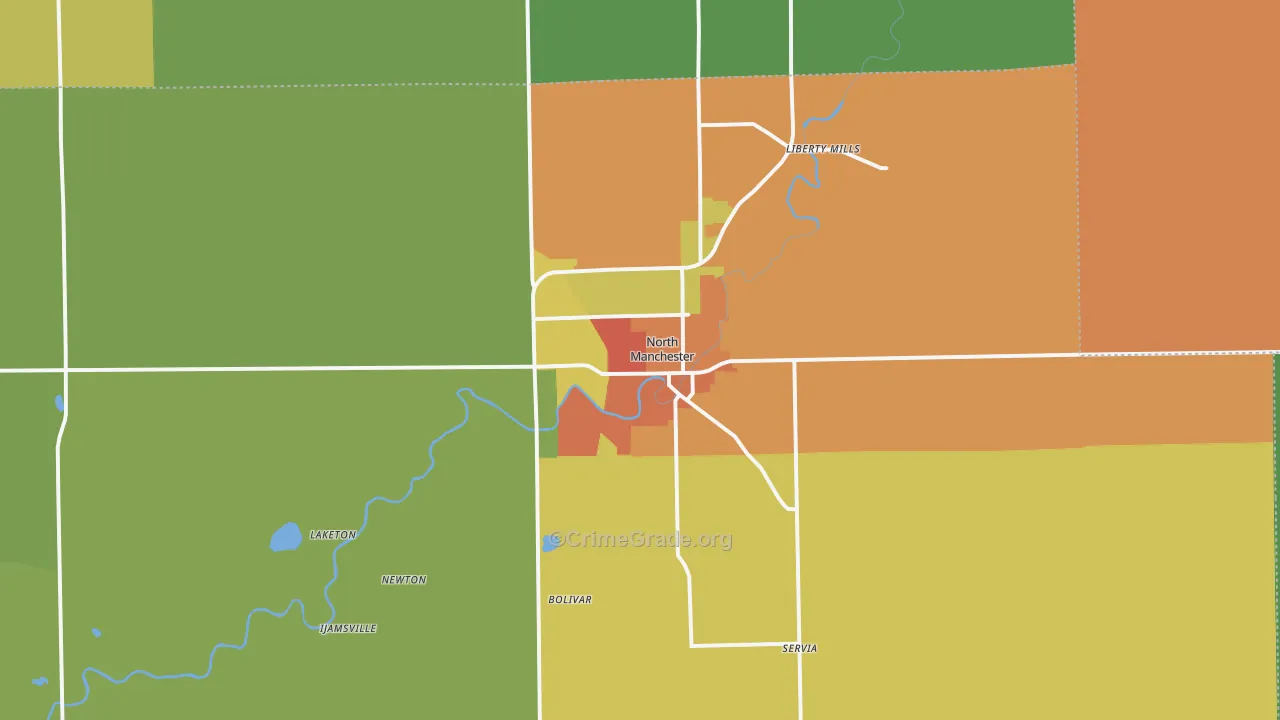 46962, IN Map of Theft Rates