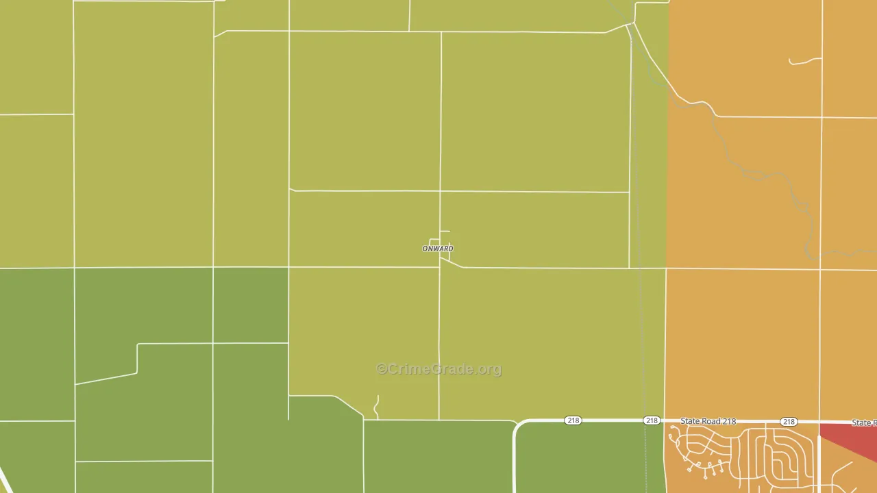 46967, IN Map of Theft Rates