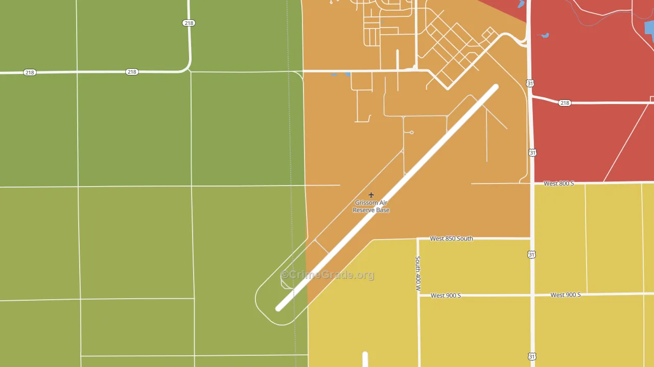 46971, IN Map of Theft Rates