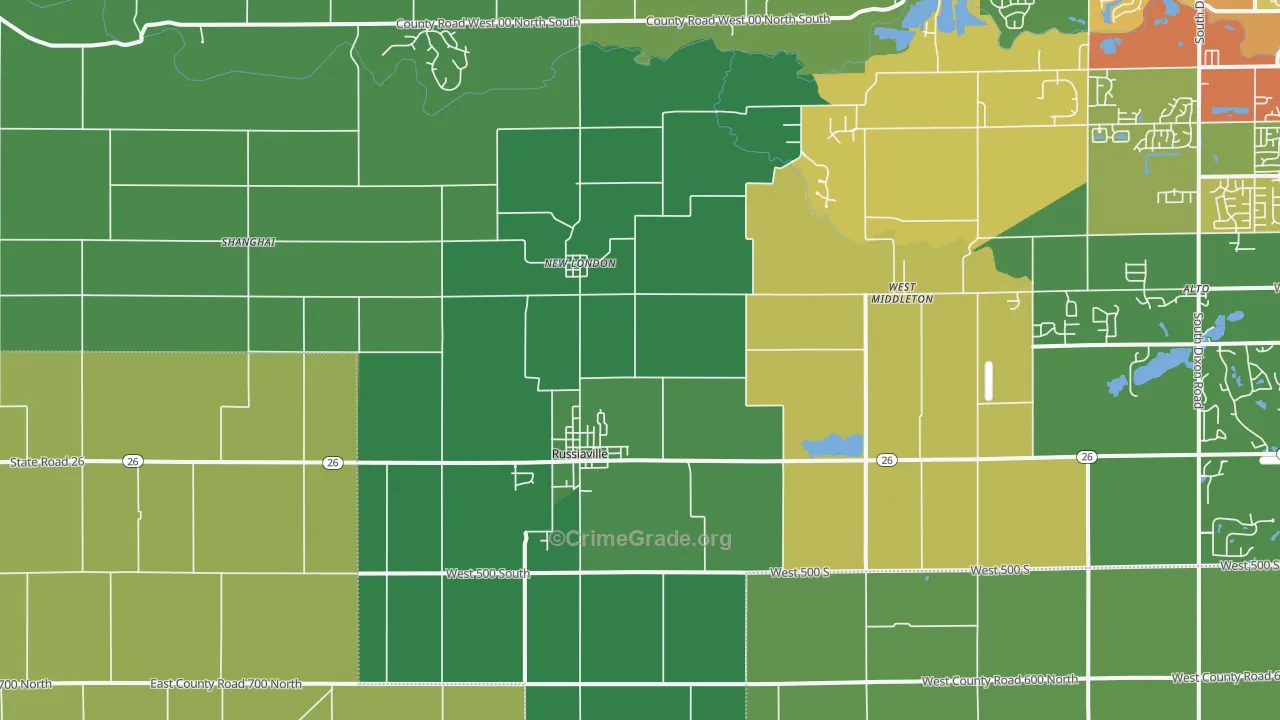 46979, IN Map of Theft Rates