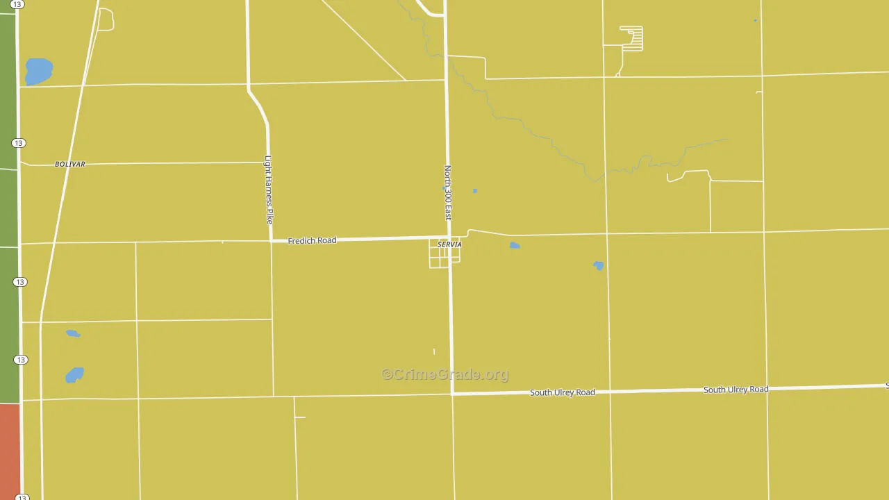 46980, IN Map of Theft Rates