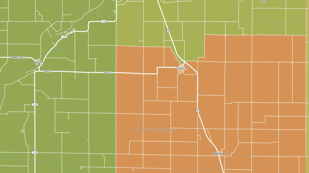 46985, IN Map of Theft Rates