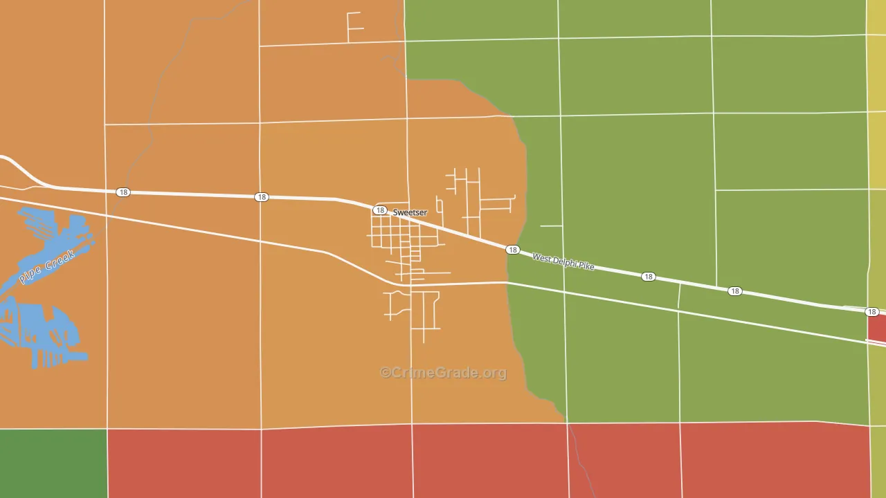 46987, IN Map of Theft Rates