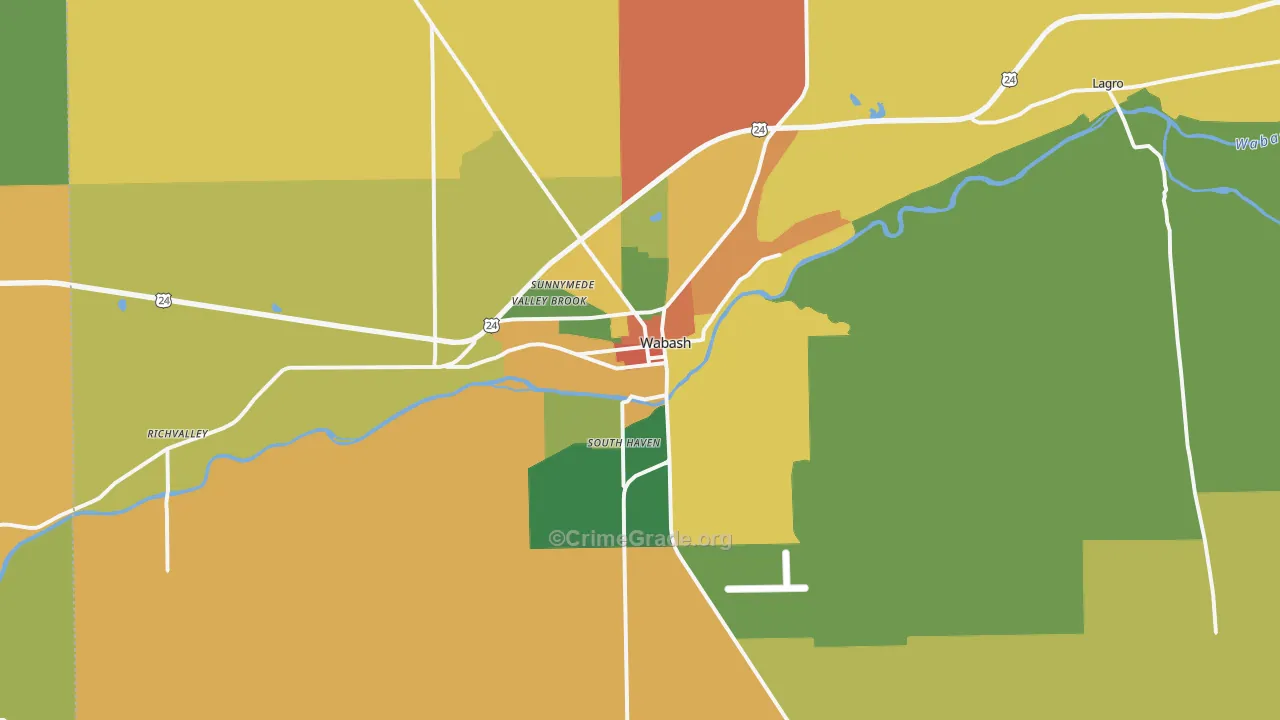 46992, IN Map of Theft Rates