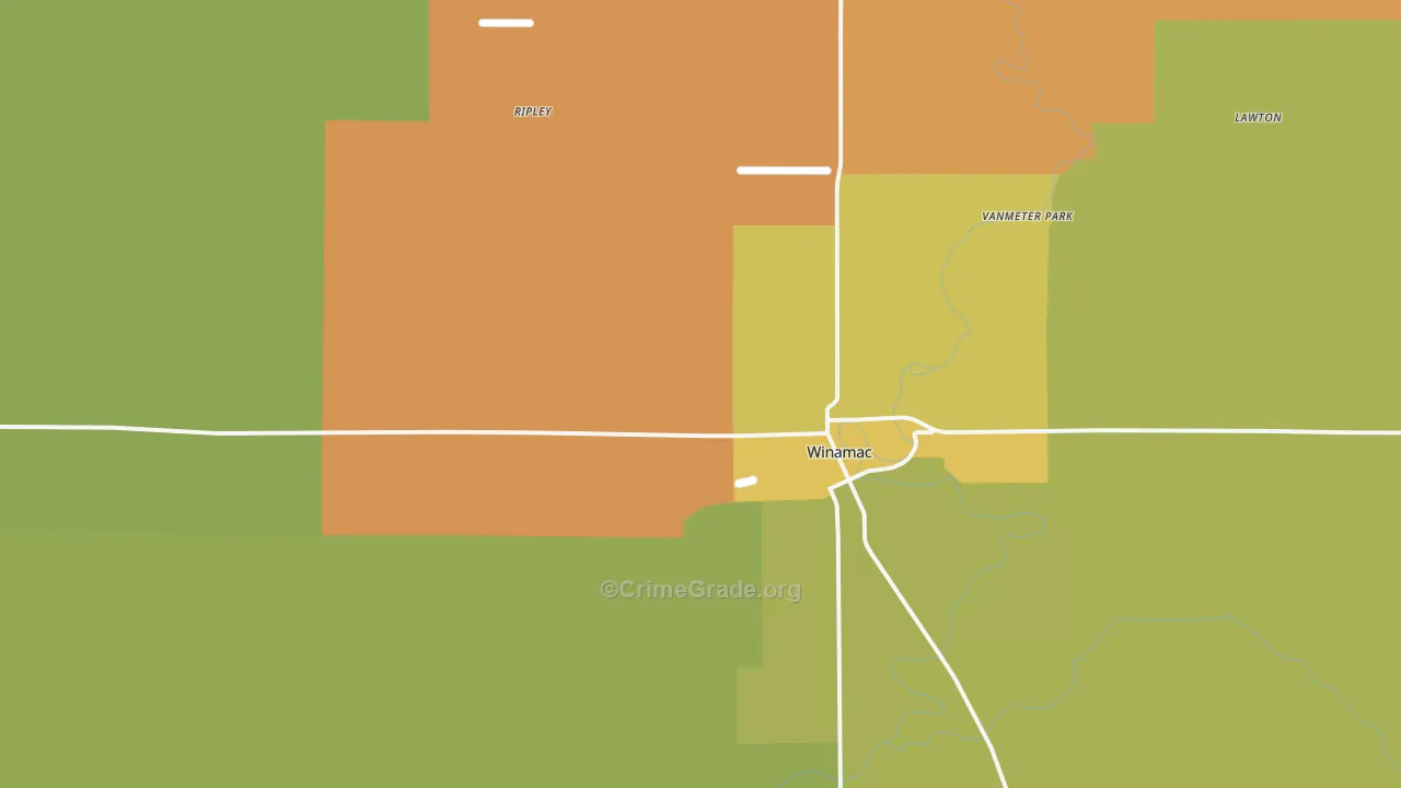 46996, IN Map of Theft Rates