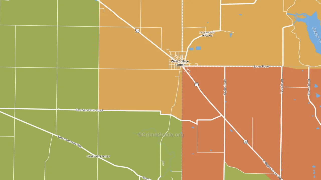 47003, IN Map of Theft Rates