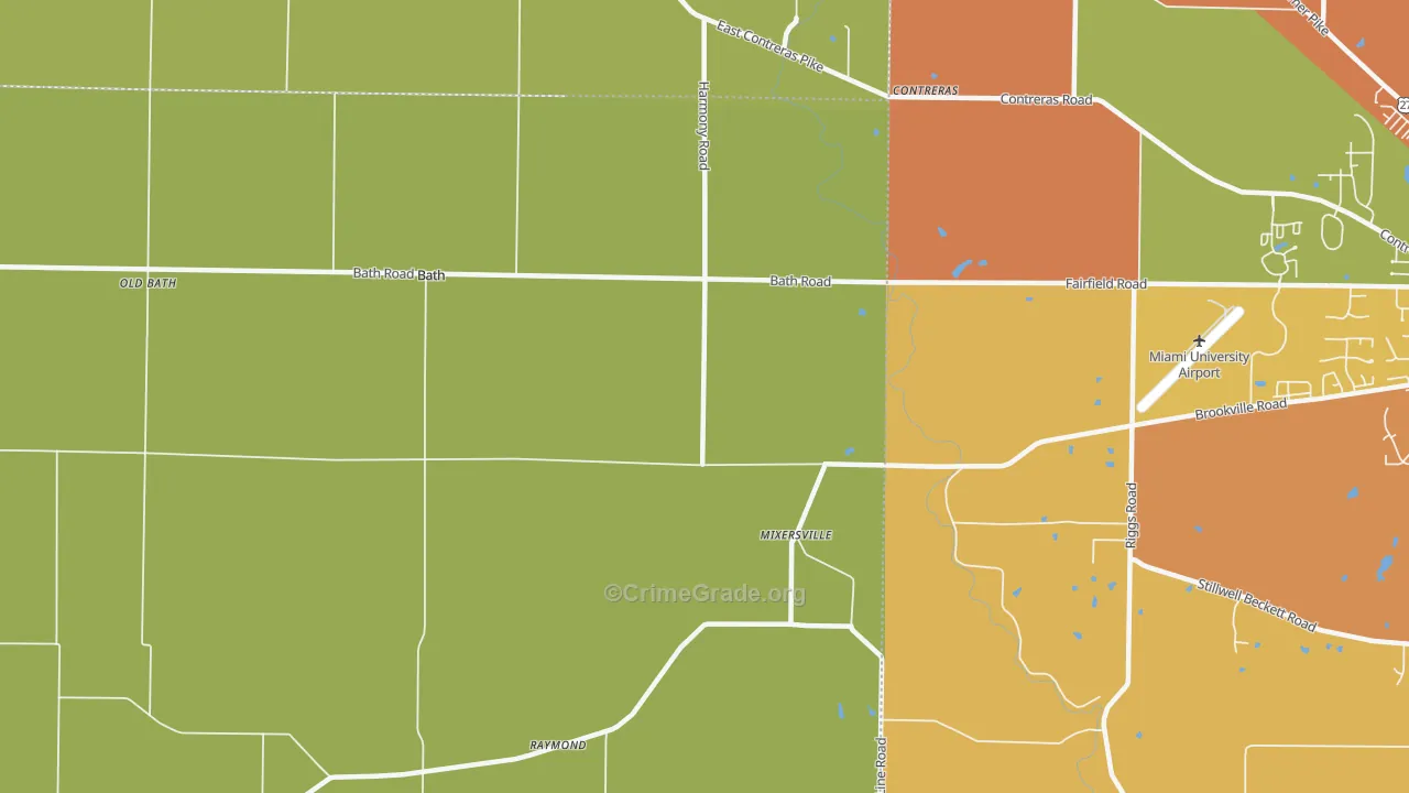 47010, IN Map of Theft Rates