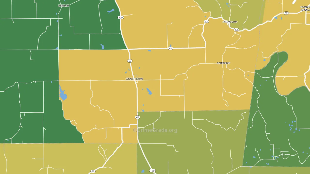 47017, IN Map of Theft Rates