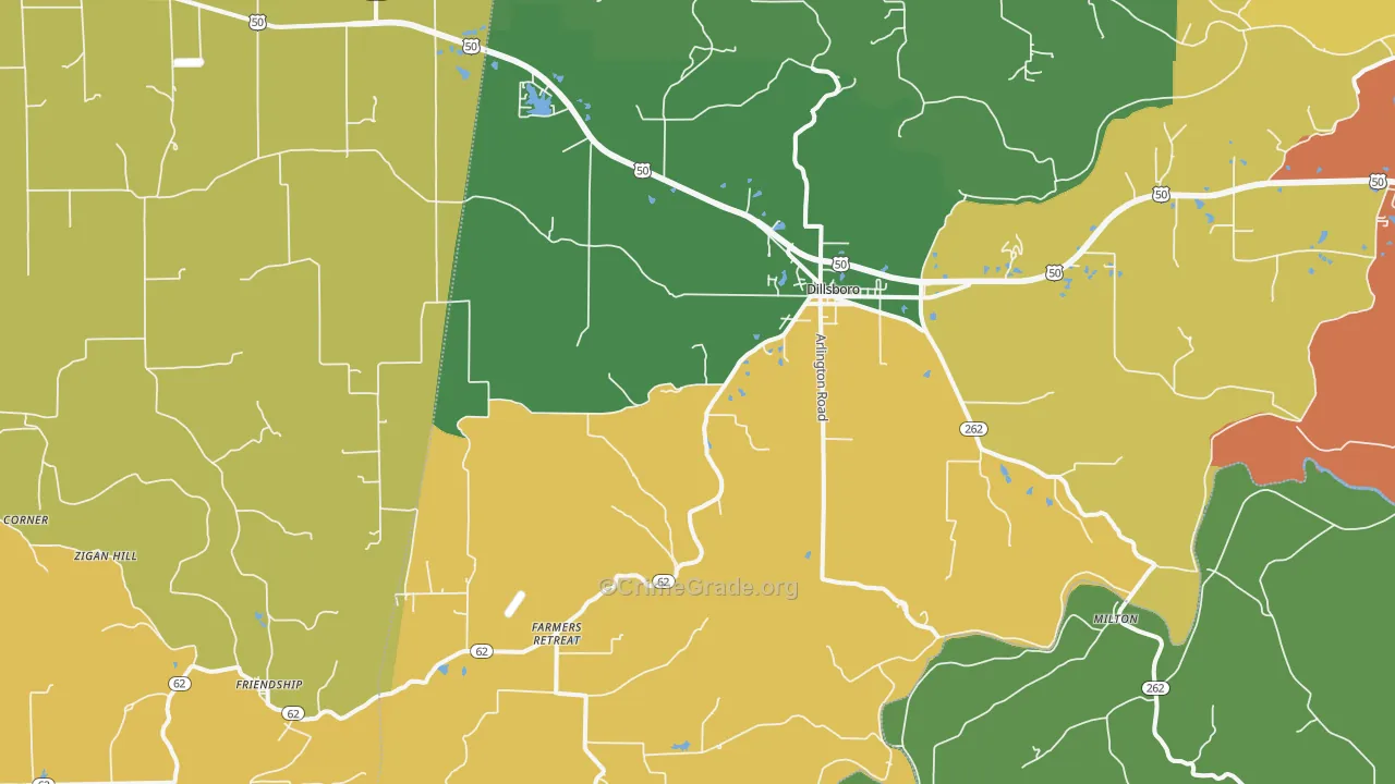 47018, IN Map of Theft Rates