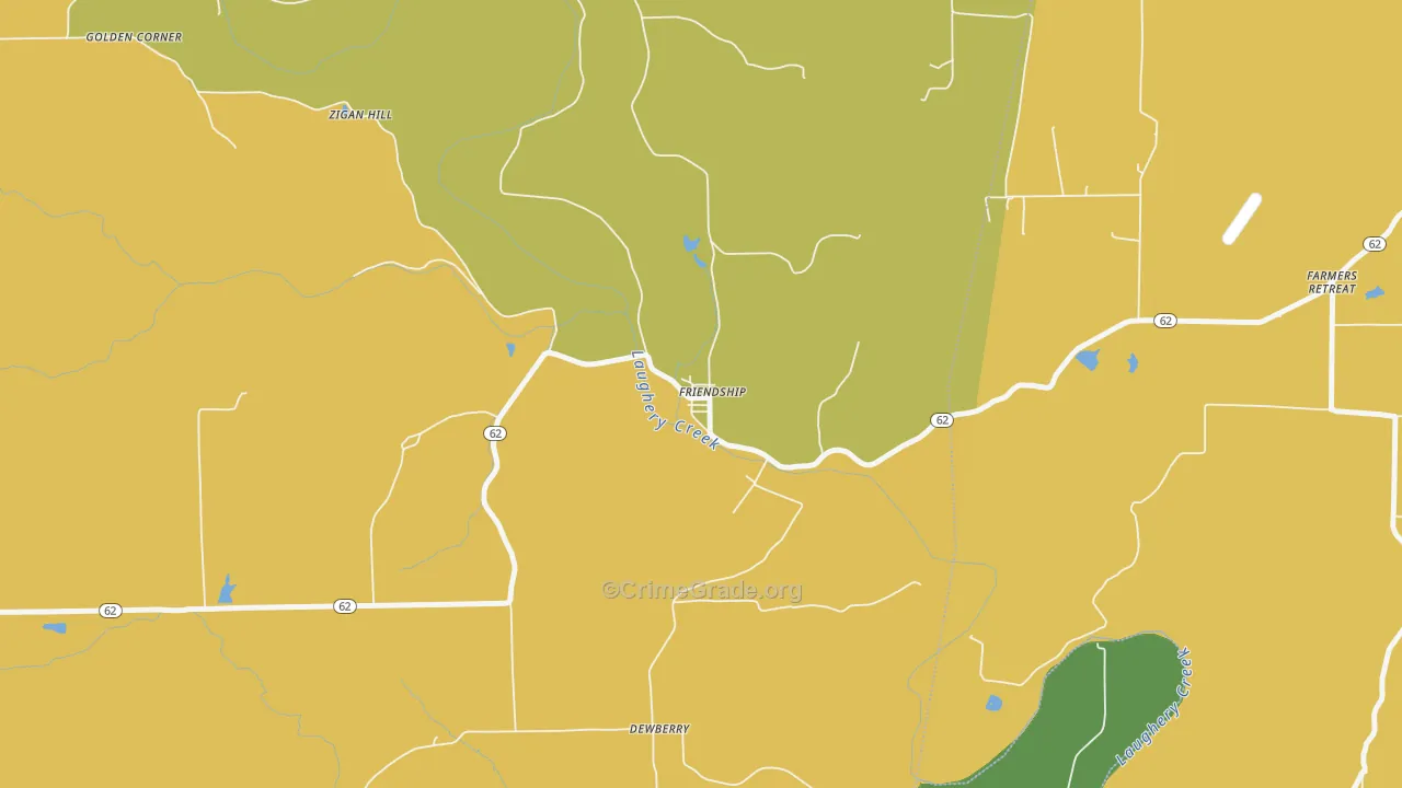 47021, IN Map of Theft Rates