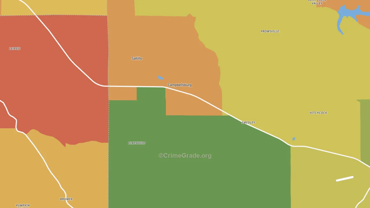 47108, IN Map of Theft Rates