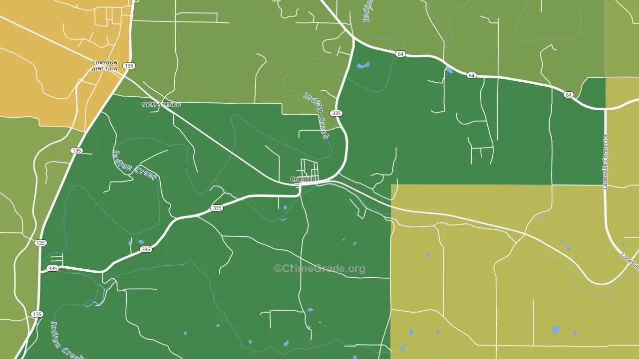 47114, IN Map of Theft Rates