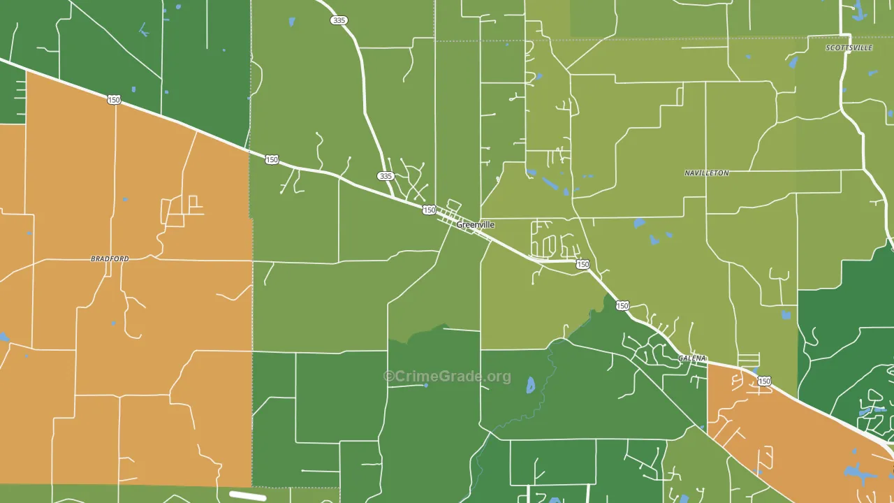 47124, IN Map of Theft Rates