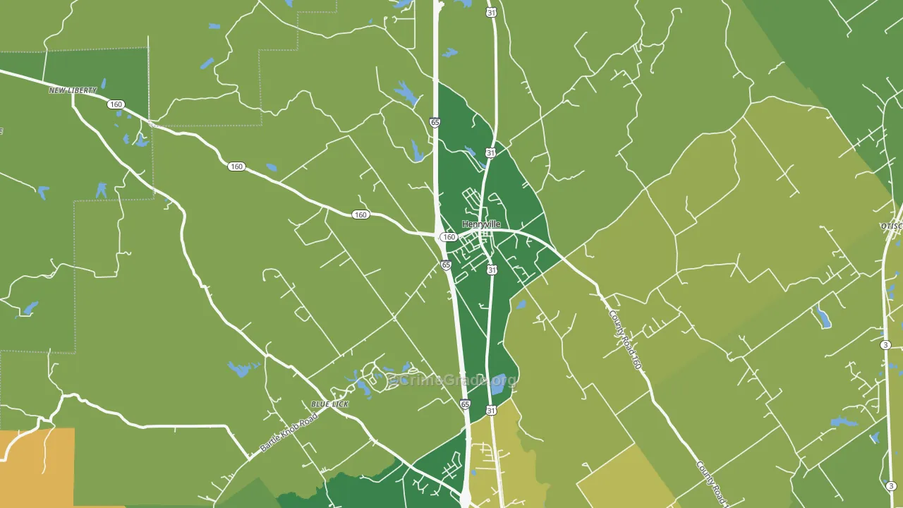 47126, IN Map of Theft Rates