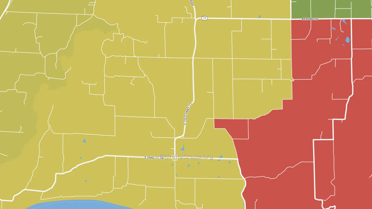 47135, IN Map of Theft Rates