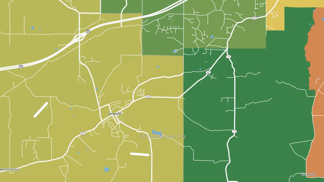 47136, IN Map of Theft Rates