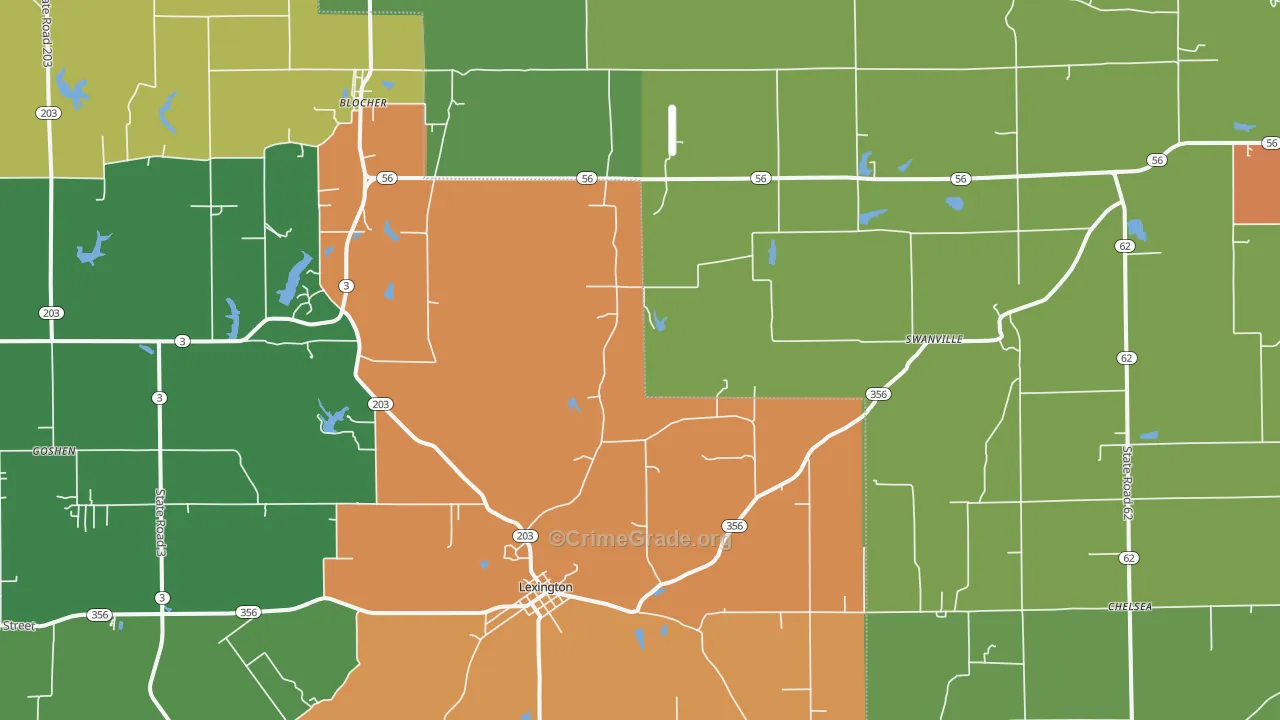 47138, IN Map of Theft Rates