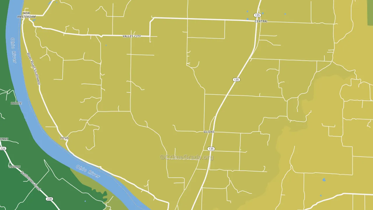 47142, IN Map of Theft Rates