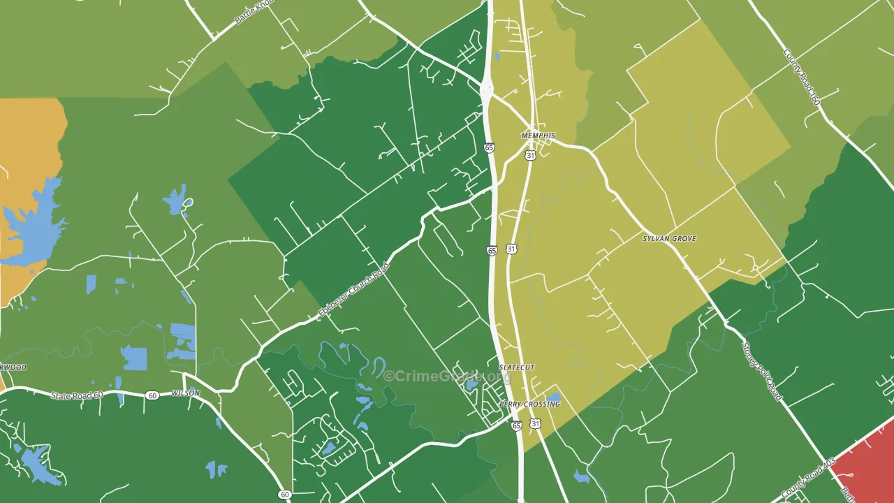 47143, IN Map of Theft Rates