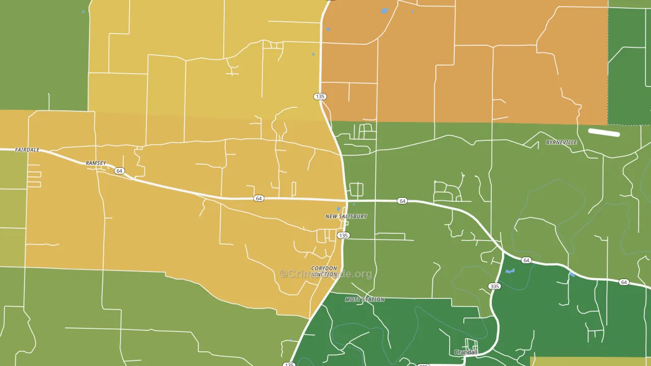 47161, IN Map of Theft Rates