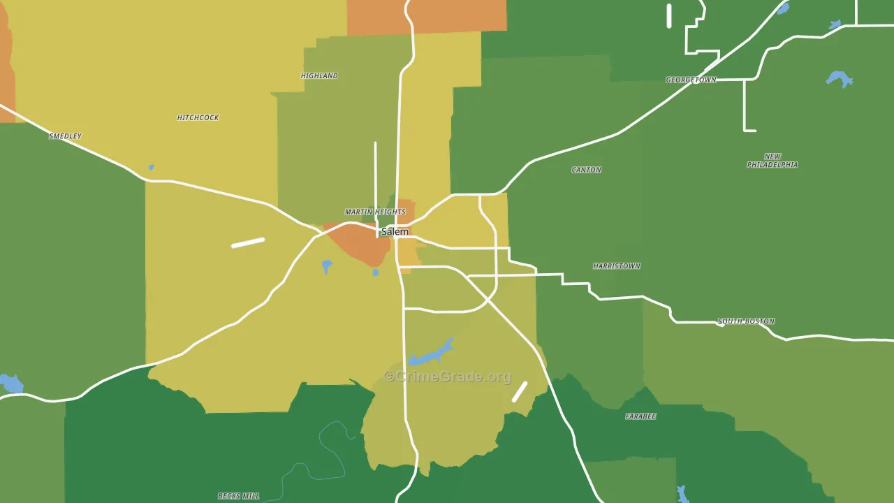 47167, IN Map of Theft Rates