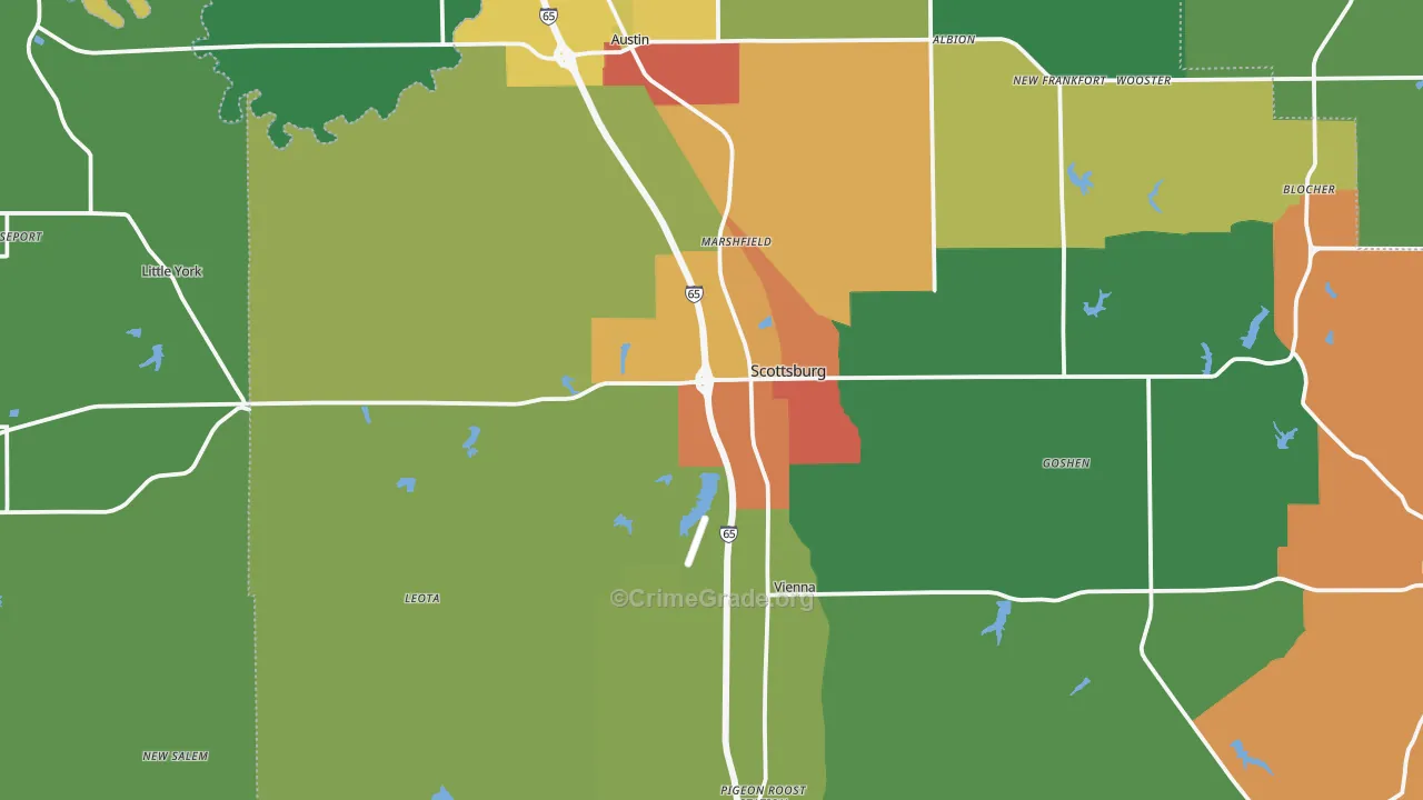 47170, IN Map of Theft Rates
