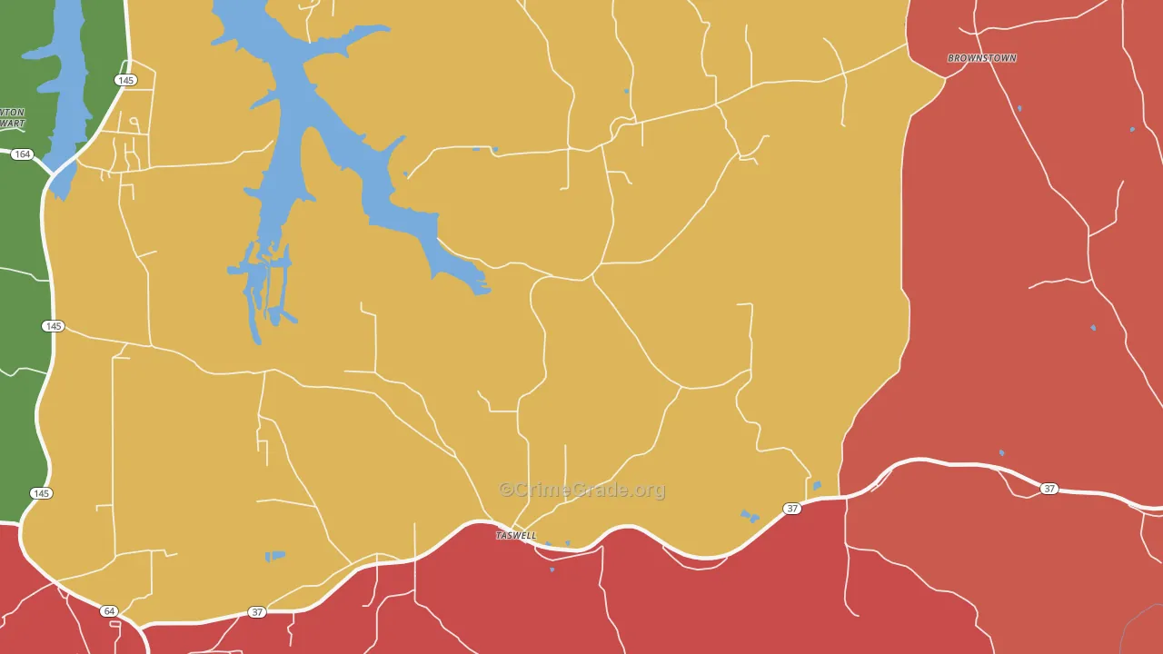 47175, IN Map of Theft Rates
