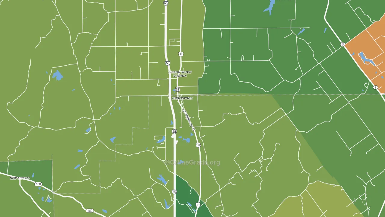 47177, IN Map of Theft Rates
