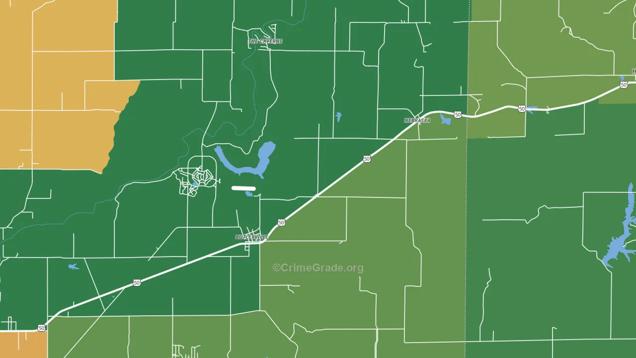 47223, IN Map of Theft Rates