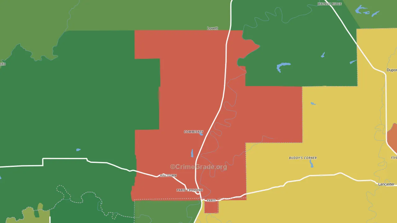 47227, IN Map of Theft Rates
