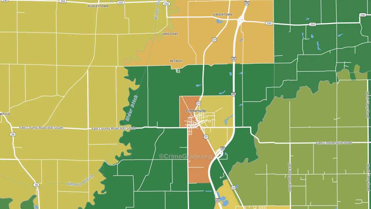 47229, IN Map of Theft Rates