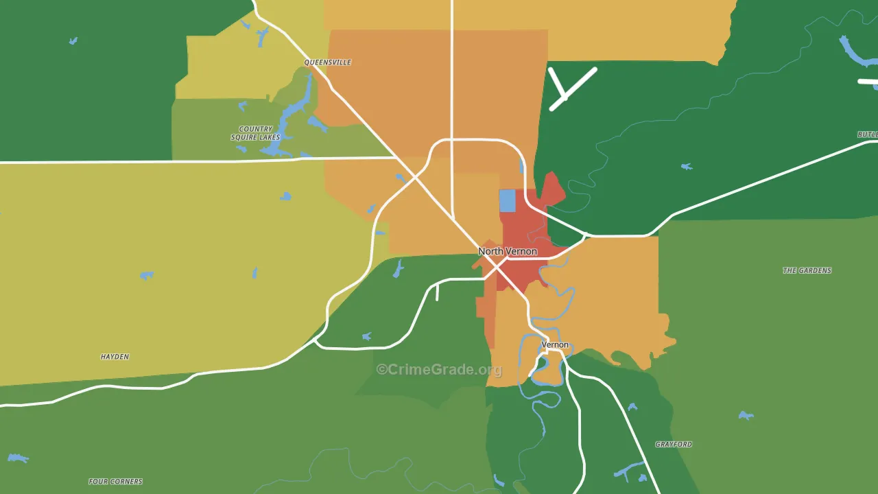 47265, IN Map of Theft Rates