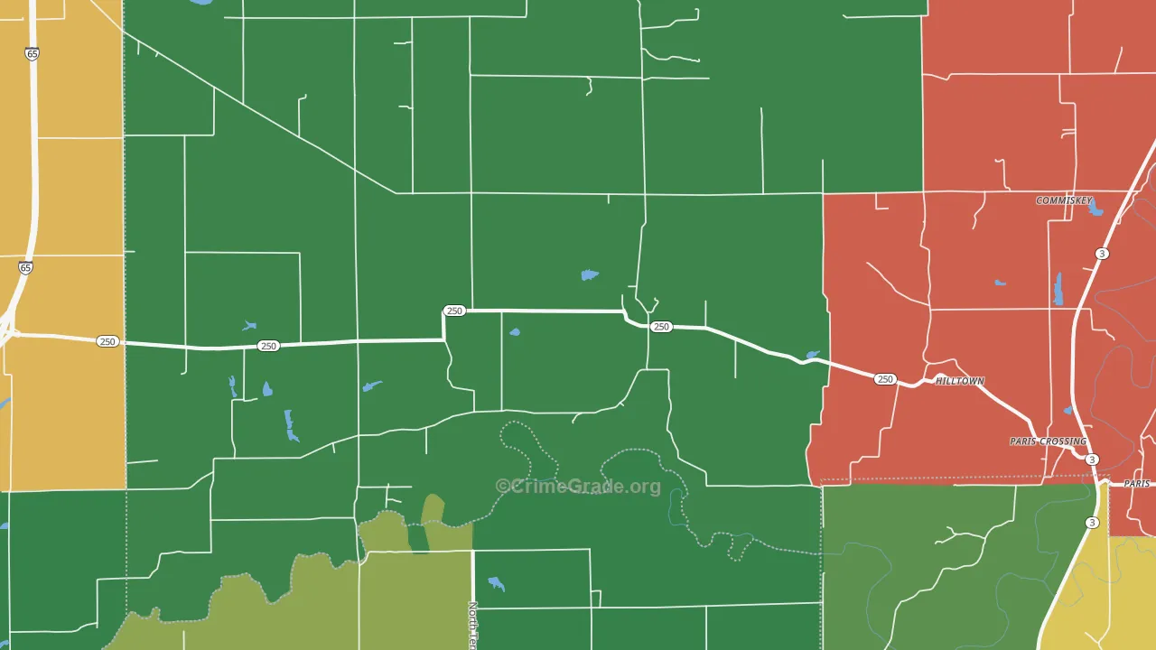 47270, IN Map of Theft Rates