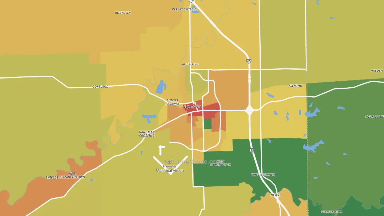 47274, IN Map of Theft Rates