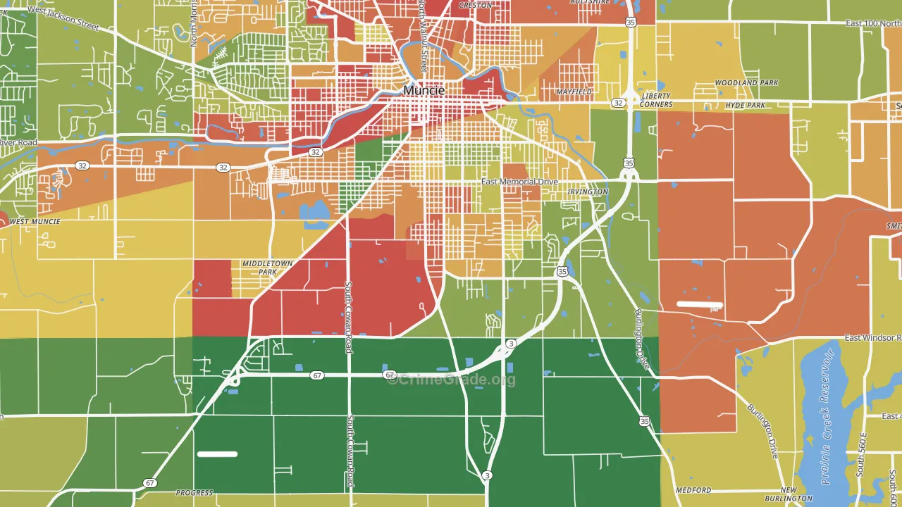 47302, IN Map of Theft Rates