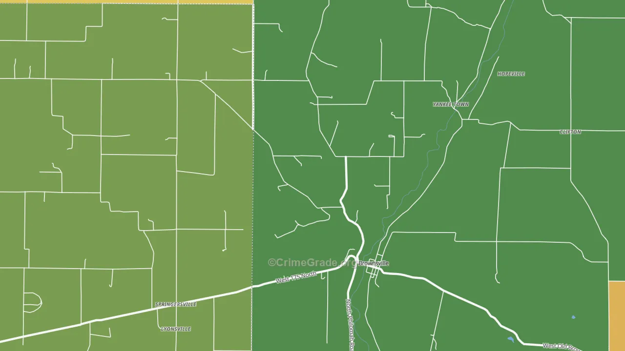 47325, IN Map of Theft Rates