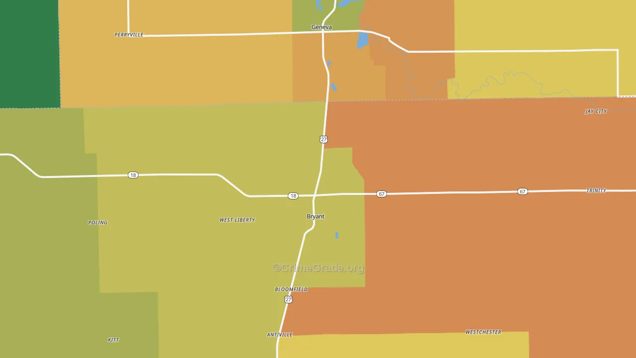 47326, IN Map of Theft Rates