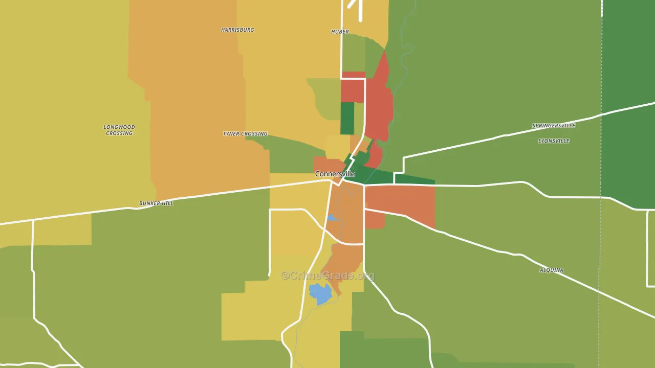 47331, IN Map of Theft Rates