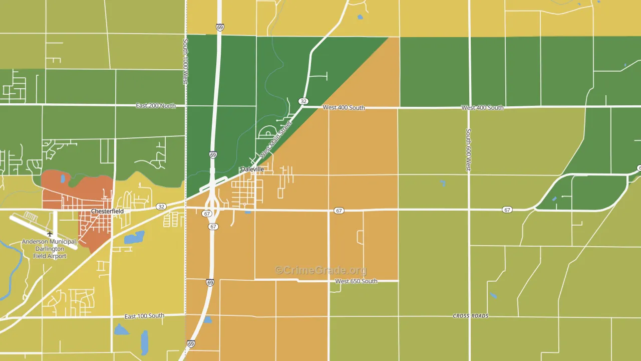 47334, IN Map of Theft Rates