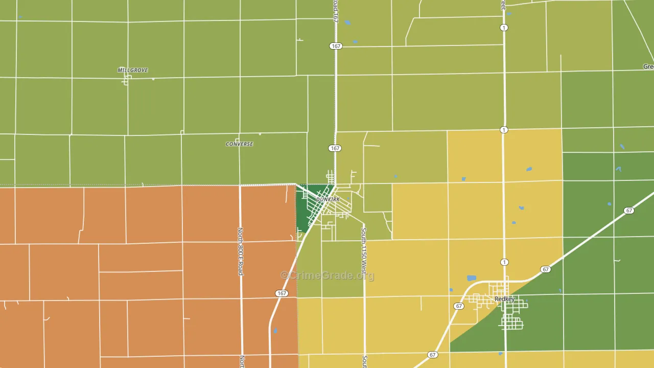 47336, IN Map of Theft Rates