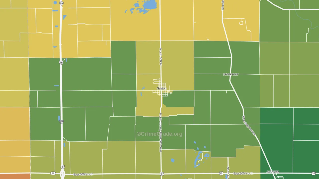 47342, IN Map of Theft Rates