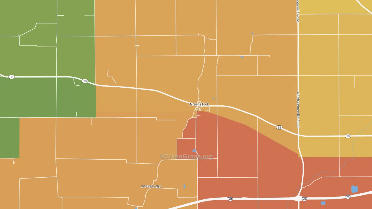 47345, IN Map of Theft Rates