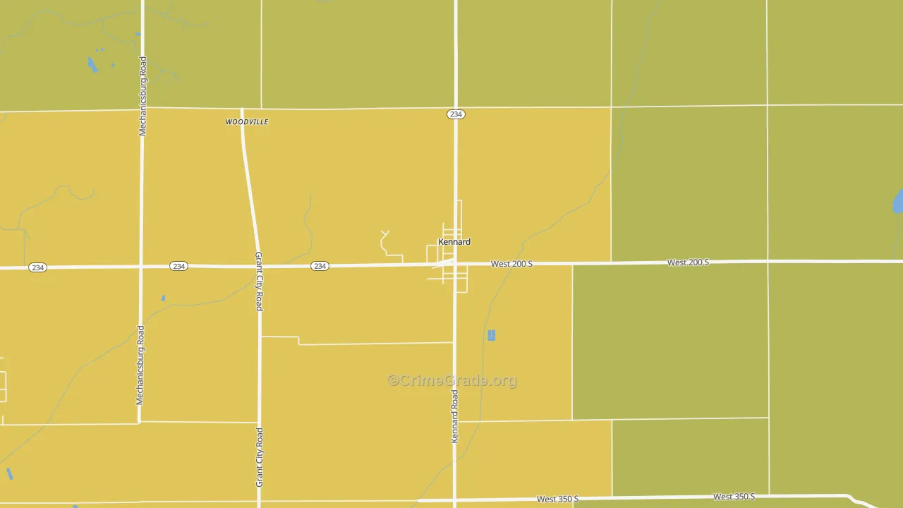 47351, IN Map of Theft Rates