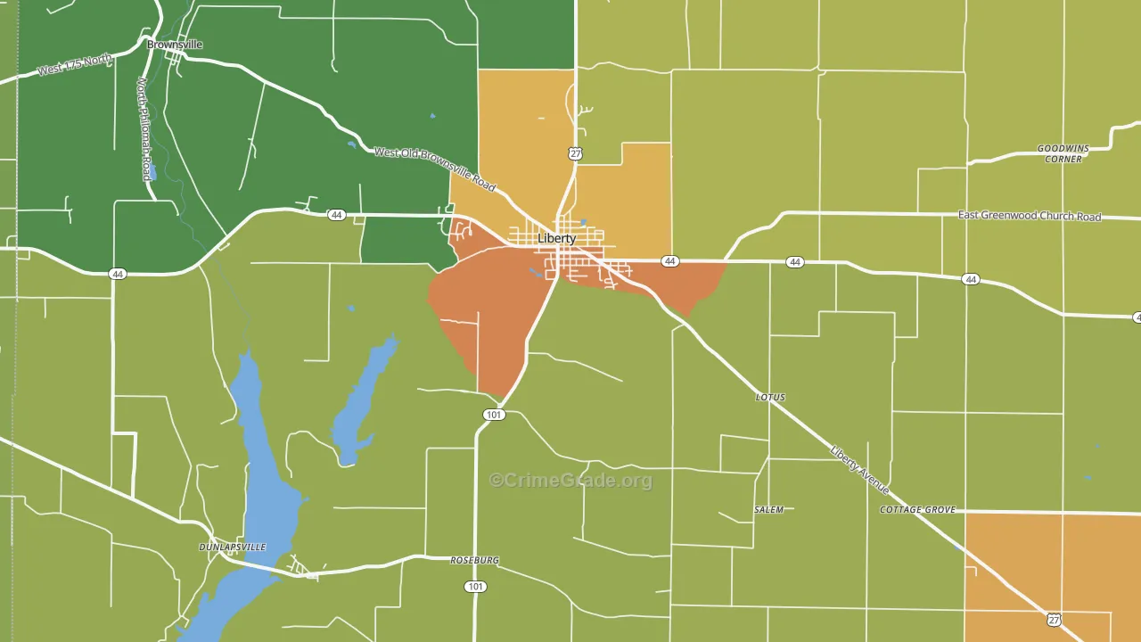 47353, IN Map of Theft Rates